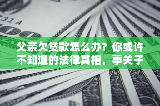 济南父亲欠贷款怎么办？你或许不知道的法律真相，事关子女未来