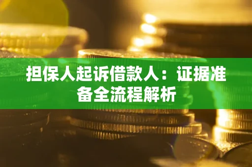 济南担保人起诉借款人：证据准备全流程解析