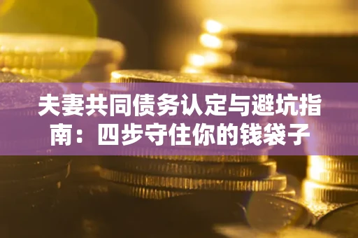 济南夫妻共同债务认定与避坑指南：四步守住你的钱袋子