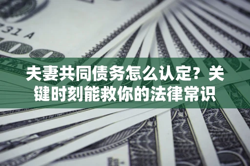济南夫妻共同债务怎么认定？关键时刻能救你的法律常识