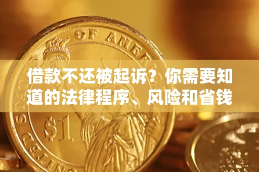 济南借款不还被起诉？你需要知道的法律程序、风险和省钱技巧